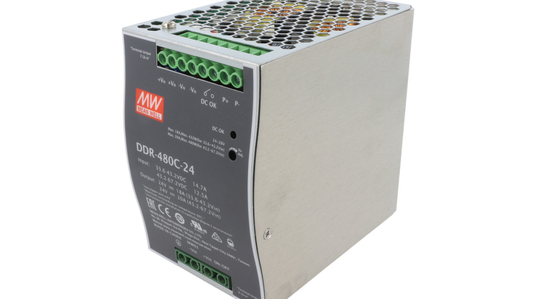 Izolowane przetwornice DC-DC DDR-480 w obudowie do montażu na szynie DIN