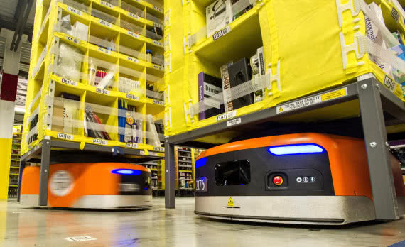 Amazon zwiększył zdolności przetwarzania zamówień dzięki robotom Kiva 