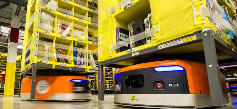 Amazon zwiększył zdolności przetwarzania zamówień dzięki robotom Kiva 