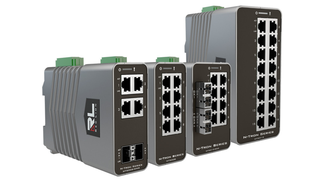 Switche gigabitowe Layer 2 serii N-Tron NT5000 z technologią N-Ring i serwerem DHCP