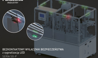 Panasonic: nowe produkty w sprzedaży - Drzwiowe wyłączniki bezpieczeństwa SG-P, z dobrze widocznymi wskaźnikami LED