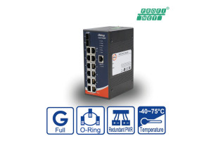 14-portowy zarządzalny switch Gigabit Ethernet z obsługą PROFINET