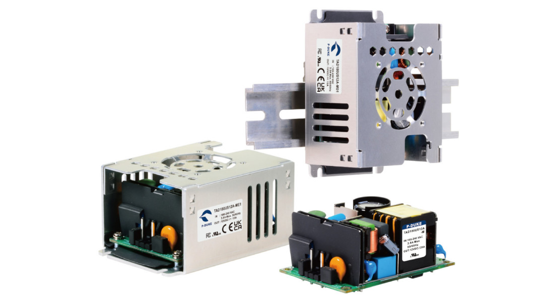 Medyczny zasilacz AC/DC o mocy 180 W w obudowie 2x3 cala