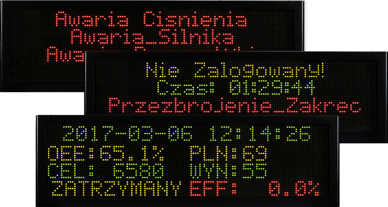Swobodnie programowalne wyświetlacze z komunikacją ethernetową