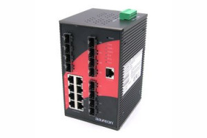 Przemysłowy 12-portowy zarządzalny switch gigabitowy do sieci Ethernet