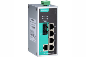 EDS-P206A-4PoE-M-ST niezarządzalny switch na szynę DIN z czterema portami PoE+