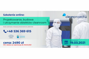 Szkolenie on-line: „Projektowanie, budowa i utrzymanie obiektów cleanroom”