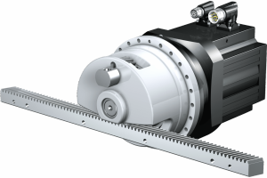 Napędy zębatkowe ZTRS-PHQ-EZ z serwomotoreduktorami planetarnymi Stober