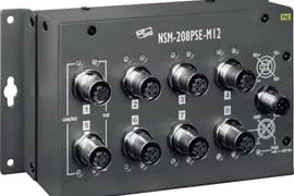 NSM-208-M12 - przemysłowy switch ethernetowy dla kolejnictwa 