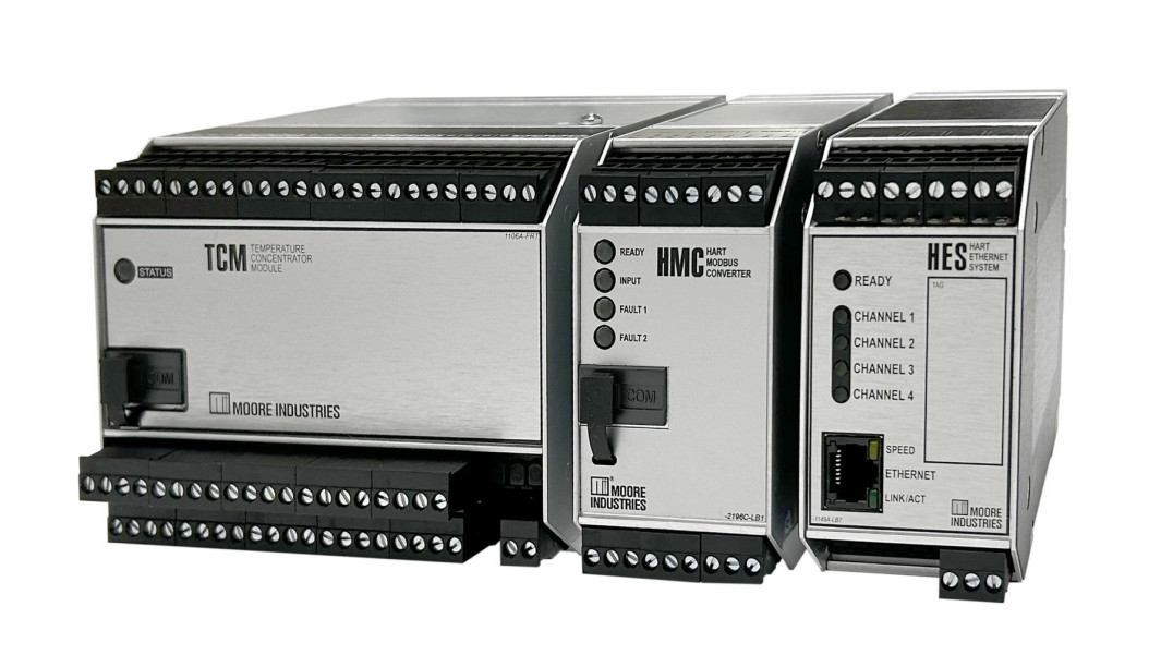 Bramki ethernetowe HES do systemu monitorowania temperatury TCS firmy Moore Industries