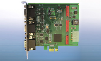 Karta interfejsowa PCIe do synchronicznej współpracy z 4 czujnikami optycznymi