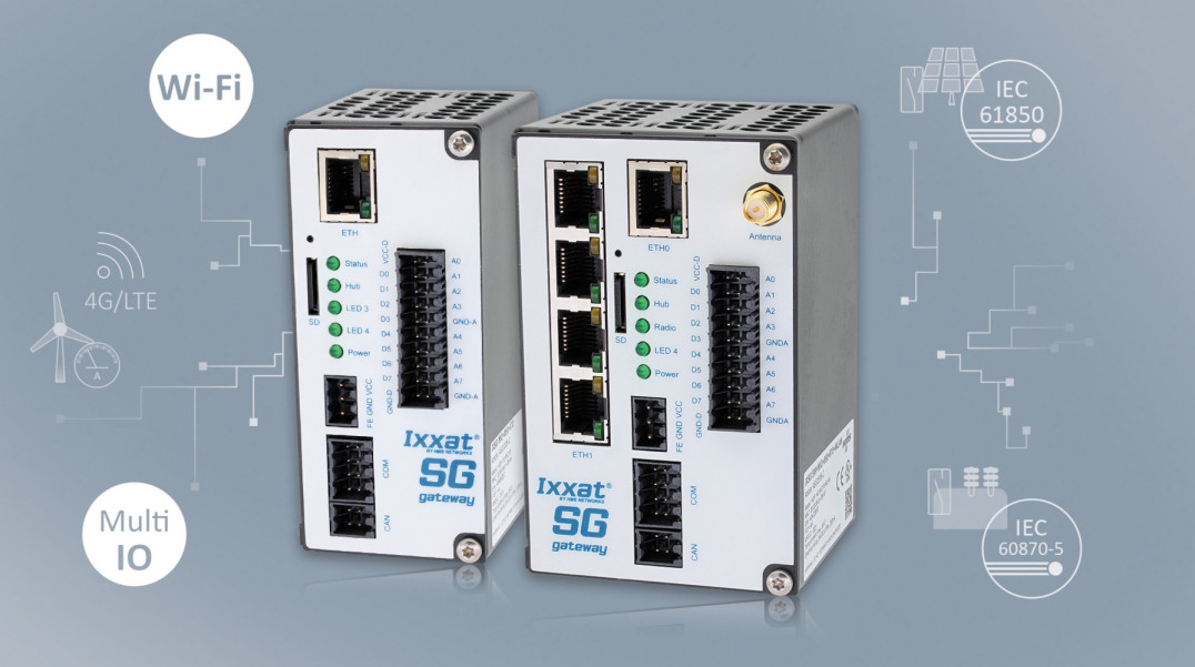 Bramki Ixxat umożliwiające podłączanie czujników IO i Wi-Fi do sieci Smart Grid
