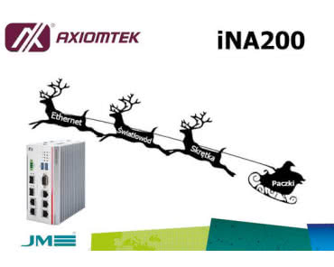 Wydajny komputer przemysłowy iNA200 od Axiomtek z 6 portami Ethernetu światłowodowymi i kablowymi, z montażem na szynę DIN oraz szeregiem zastosowań