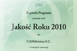 CAMdivision Jakością Roku 2010 