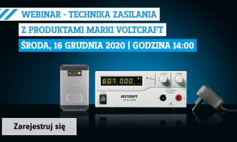 Zapraszamy  na webinar "Technika zasilania z produktami marki VOLTCRAFT”, który odbędzie się 16.12.2020