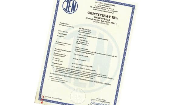 JM-Tronic z certyfikatem IEn 