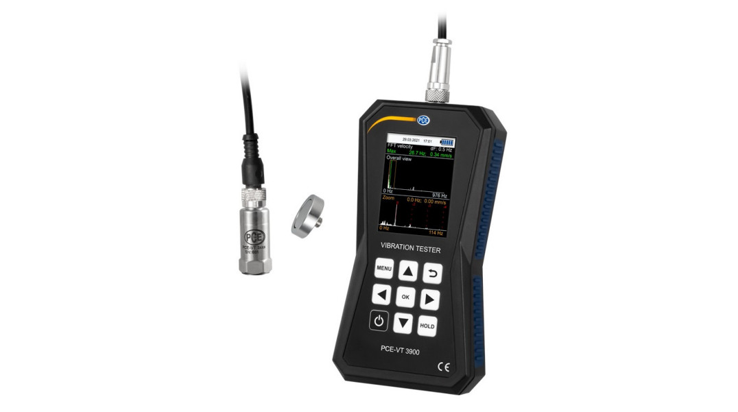 Małogabarytowy miernik wibracji z funkcjami FFT i Route Measurement