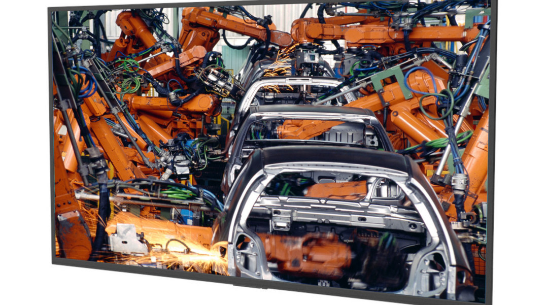 Wodoodporny przemysłowy monitor IPS 75" o jasności 500 cd/m²