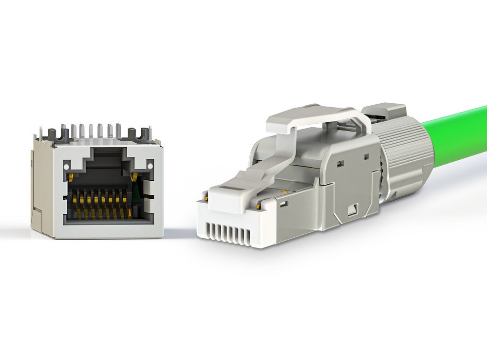 Złącze RJ45 CAT6A do montażu w terenie bez użycia narzędzi